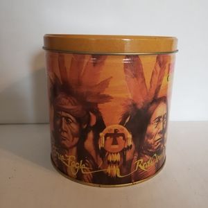 Red Man Tobacco Tin 1988 with Four Chiefs